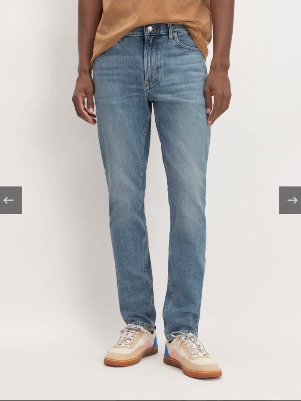 NWT Everlane The Organic Cotton Slim Fit Jean in Faded Sky Blue Denim 30x28